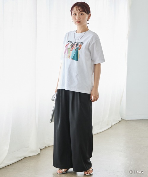 LAVEANGE(ラビアンジェ)の「ディズニープリンセス/プリントTシャツ(Tシャツ/カットソー・レディース・ホワイト/ブラック・4L/3L/LL/M/5L)」の9枚目の写真