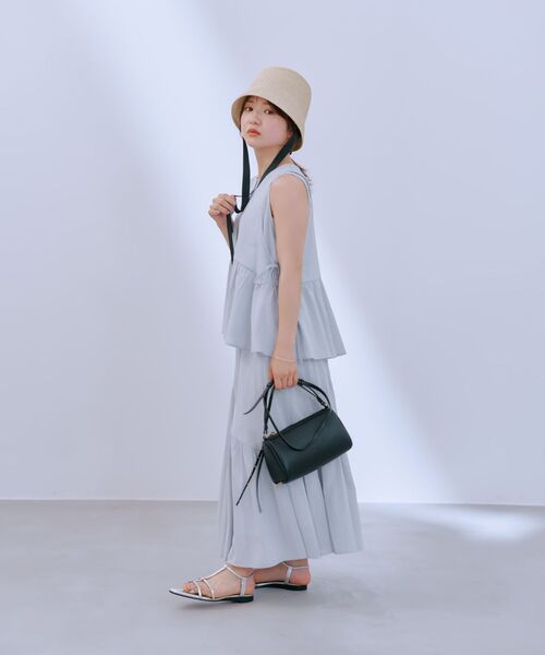 COHINA(コヒナ)の「ローンペプラムブラウス 【低身長・小柄女性】(シャツ/ブラウス・レディース・ホワイト/ブルー・ONE SIZE)」の8枚目の写真