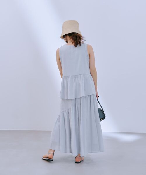 COHINA(コヒナ)の「ローンペプラムブラウス 【低身長・小柄女性】(シャツ/ブラウス・レディース・ホワイト/ブルー・ONE SIZE)」の7枚目の写真