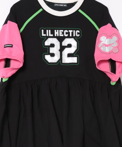 Little sunny bite(リトルサニーバイト)の「【little sunny bite】numbering dress(ワンピース・レディース・ホワイト/ブラック×ピンク/ブラック×グリーン・MEDIUM/SMALL)」の13枚目の写真