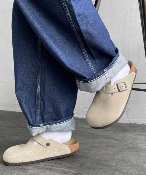 BIRKENSTOCK（ビルケンシュトック）の「[BIRKENSTOCK/ビルケンシュトック] BOSTON SUEDE LEATHER ボストン スウェード サンダル（サンダル・レディース・ベージュ/ブラック・23/24/24.5/26/26.5/27/28/25）」の13枚目の写真