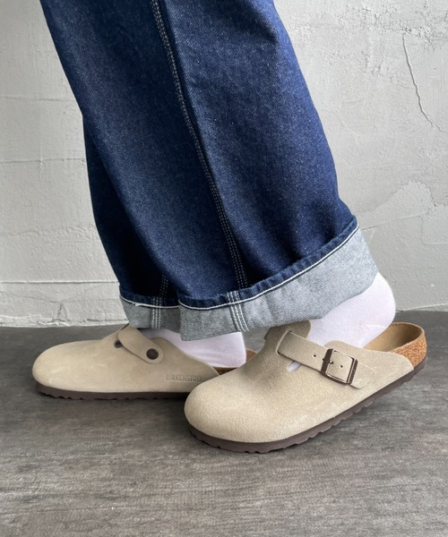BIRKENSTOCK（ビルケンシュトック）の「[BIRKENSTOCK/ビルケンシュトック] BOSTON SUEDE LEATHER ボストン スウェード サンダル（サンダル・レディース・ベージュ/ブラック・23/24/24.5/26/26.5/27/28/25）」の18枚目の写真