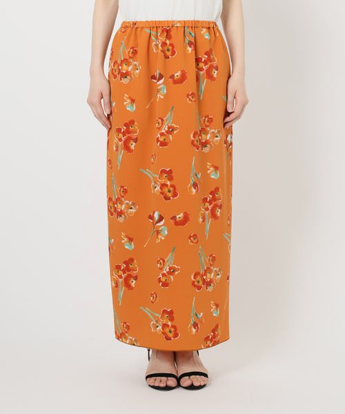 【新品】2024SS SLOBE IENA FLOWER PRINT スカート フラワードットスカート（ロング・マキシ丈スカート）｜SLOBE