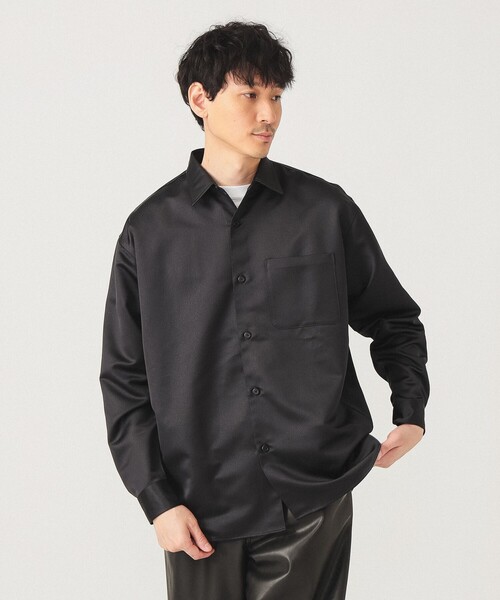 セール】リラックスフィット レザールック シャツ（シャツ/ブラウス