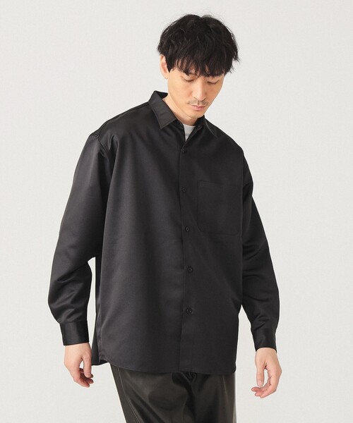 BEAMS（ビームス）の「リラックスフィット レザールック シャツ（シャツ/ブラウス・メンズ・ブラック/ダークブラウン・S/M/L/XL）」の14枚目の写真