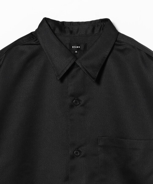 BEAMS（ビームス）の「リラックスフィット レザールック シャツ（シャツ/ブラウス・メンズ・ブラック/ダークブラウン・S/M/L/XL）」の12枚目の写真