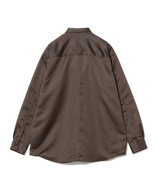 BEAMS（ビームス）の「リラックスフィット レザールック シャツ（シャツ/ブラウス・メンズ・ブラック/ダークブラウン・S/M/L/XL）」の5枚目の写真