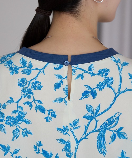 PREFERIR（プレフェリール）の「ボタニカルプリントワンピース/M,Lツーサイズ（ワンピース・レディース・オフホワイト/ブラック・LARGE/MEDIUM）」の11枚目の写真