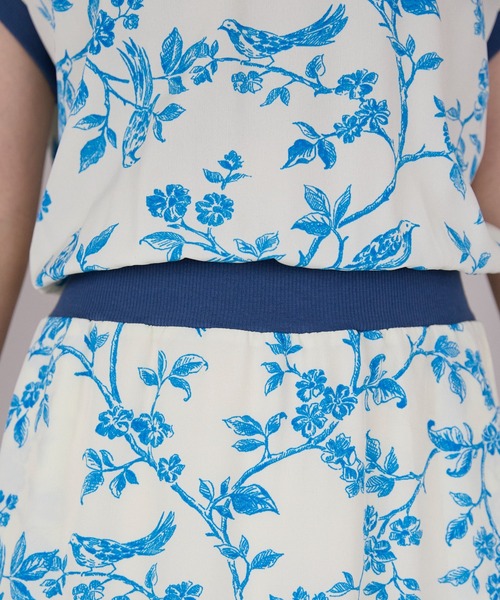 PREFERIR（プレフェリール）の「ボタニカルプリントワンピース/M,Lツーサイズ（ワンピース・レディース・オフホワイト/ブラック・LARGE/MEDIUM）」の13枚目の写真