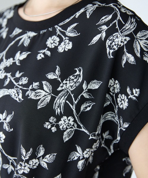 PREFERIR（プレフェリール）の「ボタニカルプリントワンピース/M,Lツーサイズ（ワンピース・レディース・オフホワイト/ブラック・LARGE/MEDIUM）」の20枚目の写真