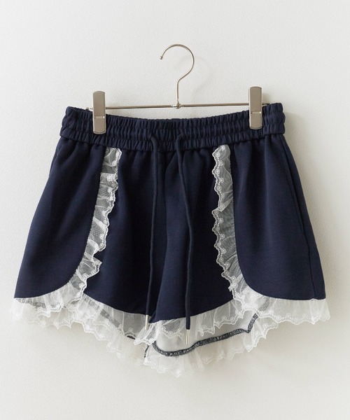 ROOPTOKYO(ループトウキョウ)の「Lace Docking Sweatshirt Shorts / レースドッキングスウェット ショートパンツ(スウェットパンツ・レディース・ブラック/ホワイト/ライトグレー/ブルー・FREE)」の20枚目の写真