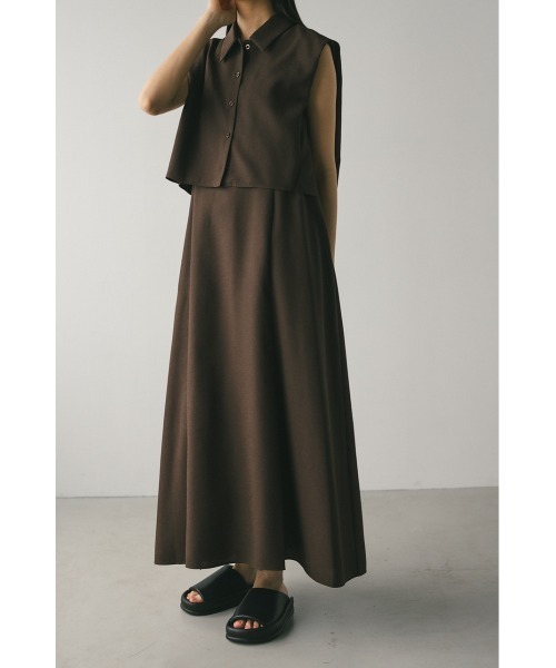 STYLEMIXER(スタイルミキサー)の「2ピースシャツレイヤードワンピース(ワンピース・レディース・ブラック/ブラウン/アイボリー・SMALL/MEDIUM)」の3枚目の写真