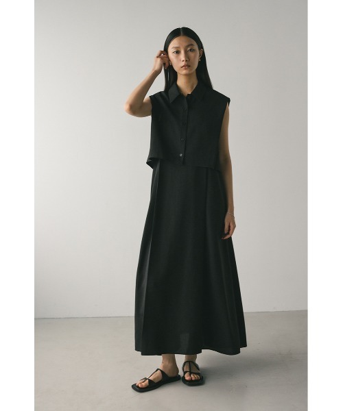 STYLEMIXER(スタイルミキサー)の「2ピースシャツレイヤードワンピース(ワンピース・レディース・ブラック/ブラウン/アイボリー・SMALL/MEDIUM)」の20枚目の写真