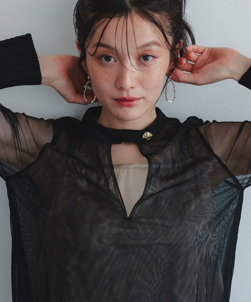 Dorry Doll（ドリードール）の「チュールティアードドレス（ドレス・レディース・ブラック/グレー/チャコール/ベージュ・MEDIUM）」の8枚目の写真