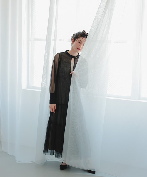 Dorry Doll（ドリードール）の「チュールティアードドレス（ドレス・レディース・ブラック/グレー/チャコール/ベージュ・MEDIUM）」の9枚目の写真