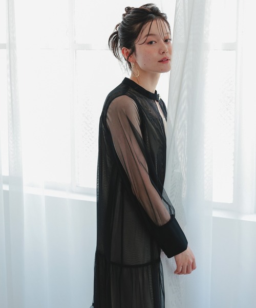 Dorry Doll（ドリードール）の「チュールティアードドレス（ドレス・レディース・ブラック/グレー/チャコール/ベージュ・MEDIUM）」の10枚目の写真