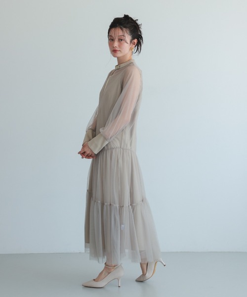 Dorry Doll（ドリードール）の「チュールティアードドレス（ドレス・レディース・ブラック/グレー/チャコール/ベージュ・MEDIUM）」の22枚目の写真