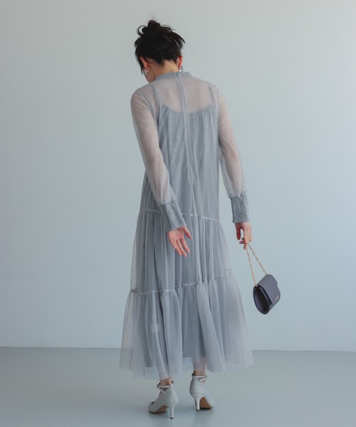 Dorry Doll（ドリードール）の「チュールティアードドレス（ドレス・レディース・ブラック/グレー/チャコール/ベージュ・MEDIUM）」の15枚目の写真