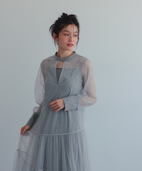 Dorry Doll（ドリードール）の「チュールティアードドレス（ドレス・レディース・ブラック/グレー/チャコール/ベージュ・MEDIUM）」の16枚目の写真