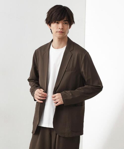 THE SHOP TK （ザ ショップ ティーケー ）の「スムースファイバーリラックスジャケット 【セットアップ可／UVカット／イージーケア／洗濯機OK】（テーラードジャケット・メンズ・ネイビー/グレー/ブラウン系その他・01/02/03/04）」の13枚目の写真