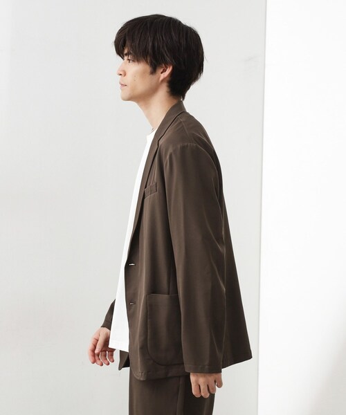 THE SHOP TK （ザ ショップ ティーケー ）の「スムースファイバーリラックスジャケット 【セットアップ可／UVカット／イージーケア／洗濯機OK】（テーラードジャケット・メンズ・ネイビー/グレー/ブラウン系その他・01/02/03/04）」の14枚目の写真