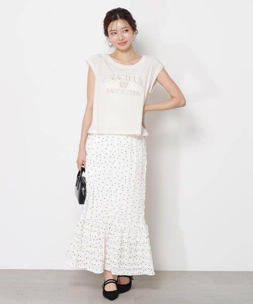 PROPORTION BODY DRESSING(プロポーションボディドレッシング)の「カットレース切り替えスカート / 1215220706(スカート・レディース・ブラック/ホワイト系その他・MEDIUM/P/S)」の2枚目の写真