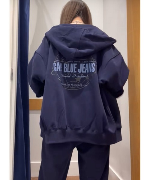 GAP（ギャップ）の「ヴィンテージソフト デニム ジップアップパーカー（パーカー・メンズ・カーキ/ベージュ/ネイビー/ホワイト系その他・XS/S/M/L/XL）」の15枚目の写真