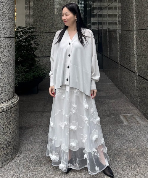 ADORE(アドーア)の「3Dレーススカート(スカート・レディース・ブラック/ホワイト・38)」の4枚目の写真