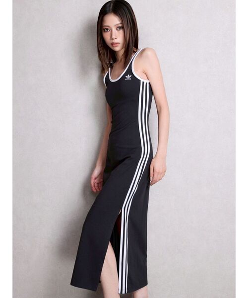 adidas Originals(アディダスオリジナルス)の「adidas 3S TANK DRESS(ワンピース・レディース・ブラック・SMALL)」の5枚目の写真