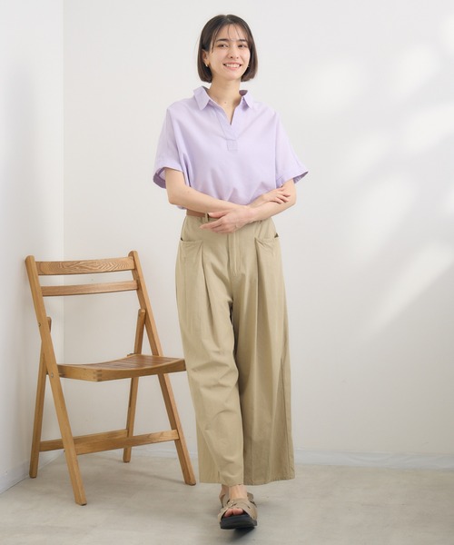 ブラウス シャツ 「PILLINI/ピリーニ」「吸水速乾/UVカット/抗菌防臭/洗濯機洗い可」らくケアリネン混シャツ レディース PILLINI/ピリーニ】【吸水速乾/UVカット/抗菌防臭/洗濯機洗い可