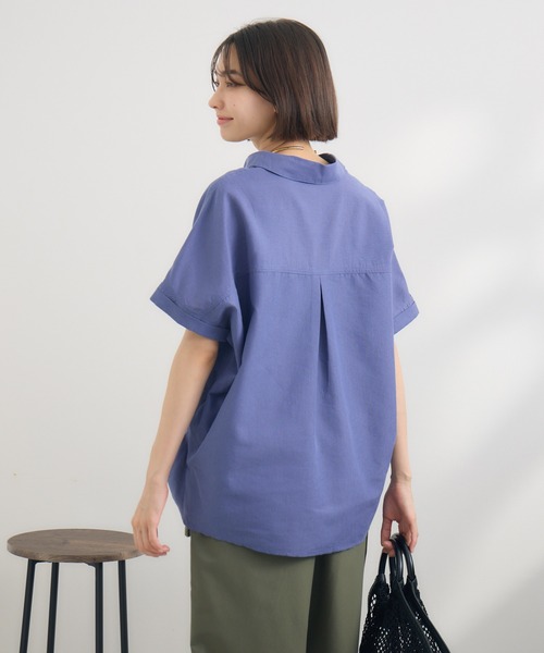 ブラウス シャツ 「PILLINI/ピリーニ」「吸水速乾/UVカット/抗菌防臭/洗濯機洗い可」らくケアリネン混シャツ レディース PILLINI/ピリーニ】【吸水速乾/UVカット/抗菌防臭/洗濯機洗い可