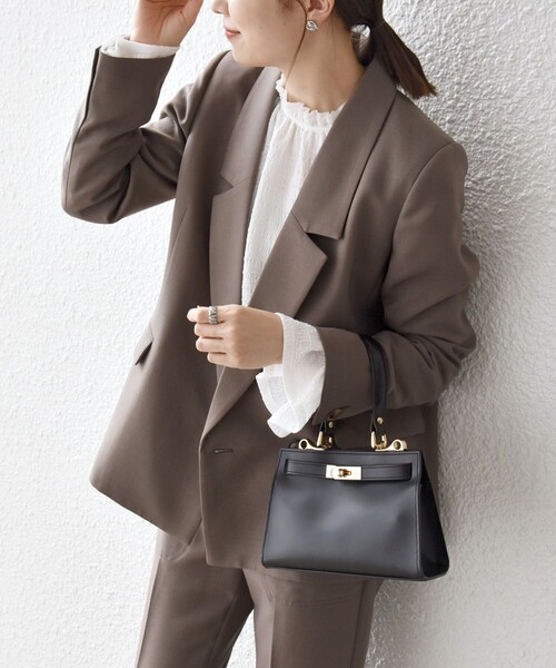 SHIPS any:〈洗濯機可能〉ダブルクロス セミダブル ジャケット［NAVY