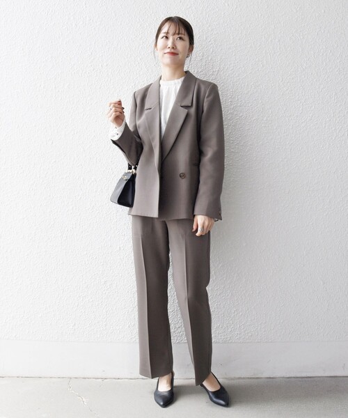 SHIPS any:〈洗濯機可能〉ダブルクロス セミダブル ジャケット［NAVY