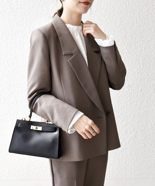 セール】SHIPS any:〈洗濯機可能〉ダブルクロス セミダブル ジャケット