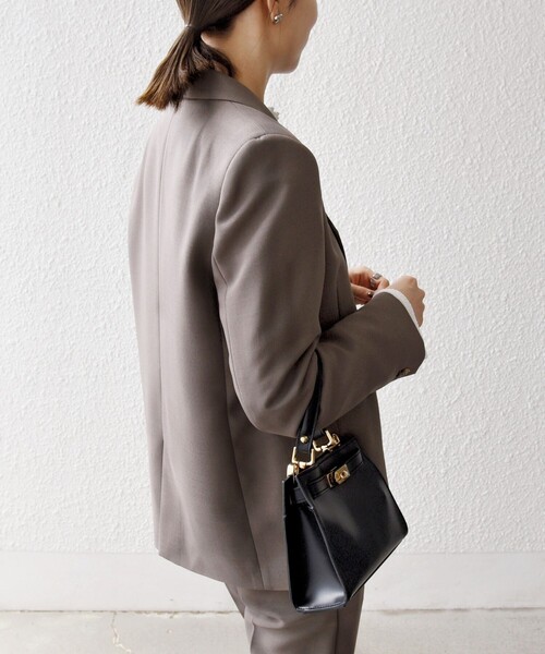 SHIPS any:〈洗濯機可能〉ダブルクロス セミダブル ジャケット［NAVY