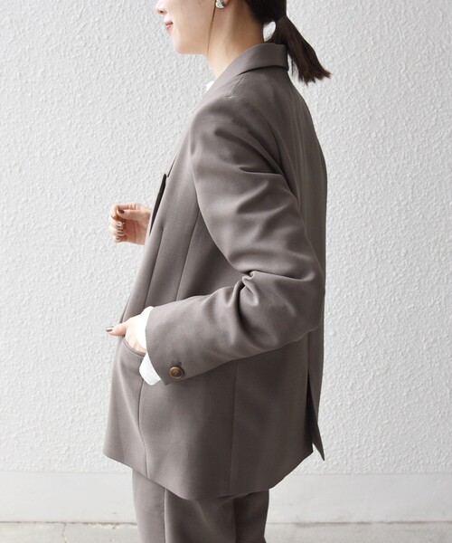 SHIPS any:ダブルクロス セミダブル ジャケット[NAVY BLUE] SHIPS any:〈洗濯機可能〉ダブルクロス セミダブル ジャケット［NAVY