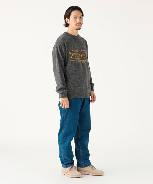 PENDLETON（ペンドルトン）の「【別注】PENDLETON / ロゴ クルーネック ニット（ユニセックス）（ニット/セーター・メンズ・ブラック/ベージュ/ネイビー・S/M/L/XL）」の8枚目の写真