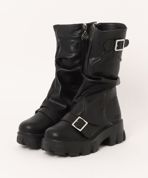algy(アルジー)の「ALGY エンジニア ミドルブーツ(ブーツ・キッズ・ダークブラウン/ブラック・22.5cm/24.0cm/23.5cm/23.0cm)」の2枚目の写真
