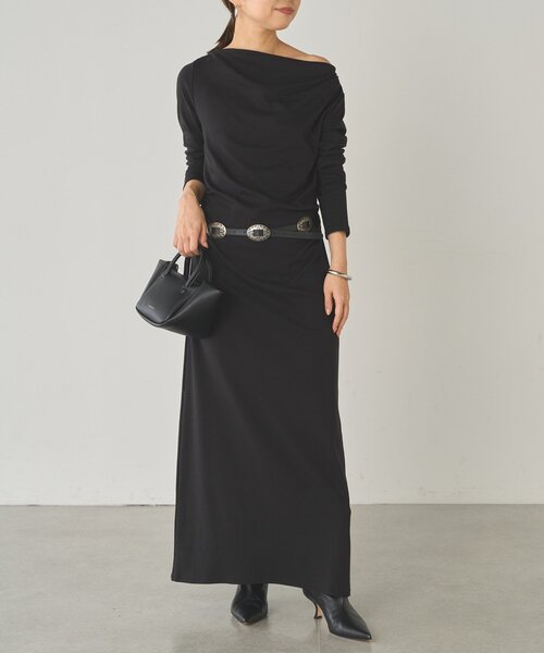 美品【Loungedress】ラウンジドレス
リネンバック TIEシャツ LOUNGEDRESS（ラウンジドレス）の「ウールカシミヤニットワンピース