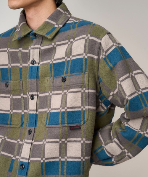 Gramicci(グラミチ)の「FLANNEL ANTHONY SHIRT|ファンネルアントニーシャツ(シャツ/ブラウス・メンズ・シルバー/ピンク・XL/S/XXL/M/L)」の2枚目の写真