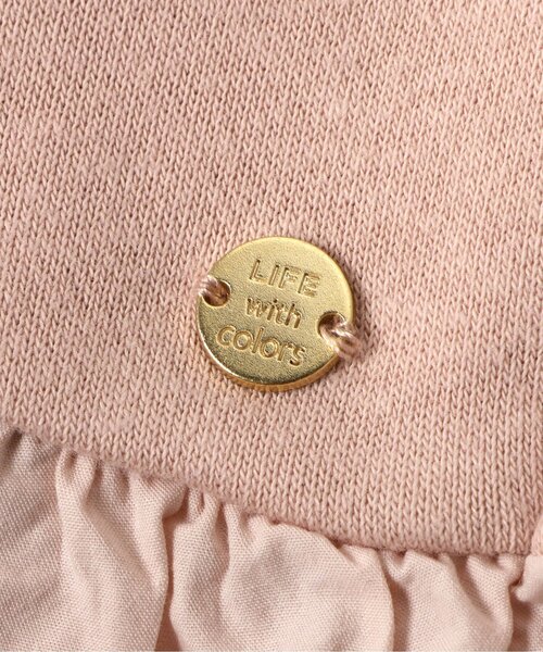 Seraph（セラフ）の「【ジュニア対応】トップスとしても使える袖フリルブルゾン（カーディガン/ボレロ・キッズ・ピンク/アイボリー/ライトインディゴブルー・80/90/100/110/120/130/140）」の12枚目の写真