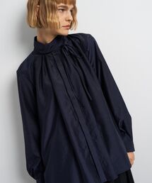 LANVIN en Bleu | スタンドカラータックブラウス(シャツ/ブラウス)
