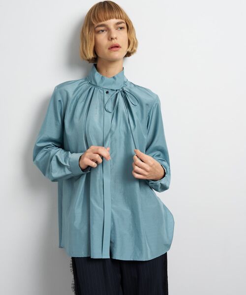 セール】スタンドカラータックブラウス（シャツ/ブラウス）｜LANVIN en