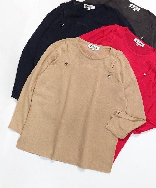 レイヤード風デザインニット（ニット/セーター）｜STUDIO PICONE