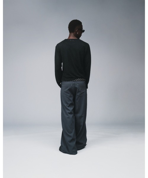 ANDER HUNK（アンダーハンク）の「Seem Design Polyester Baggy Slacks / シームデザインポリエステルバギースラックス（スラックス・メンズ・ブラック/チャコールグレー・SMALL/LARGE/MEDIUM）」の20枚目の写真