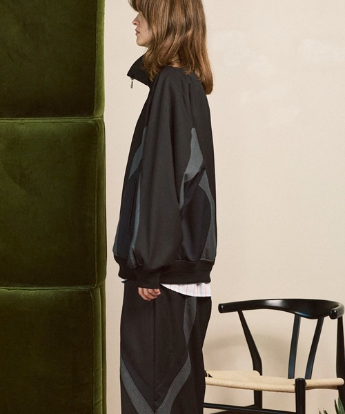 MAISON SPECIAL レイヤードトラックジャケット ブラック 中古・古着通販】MAISON SPECIAL (メゾンスペシャル) Layered