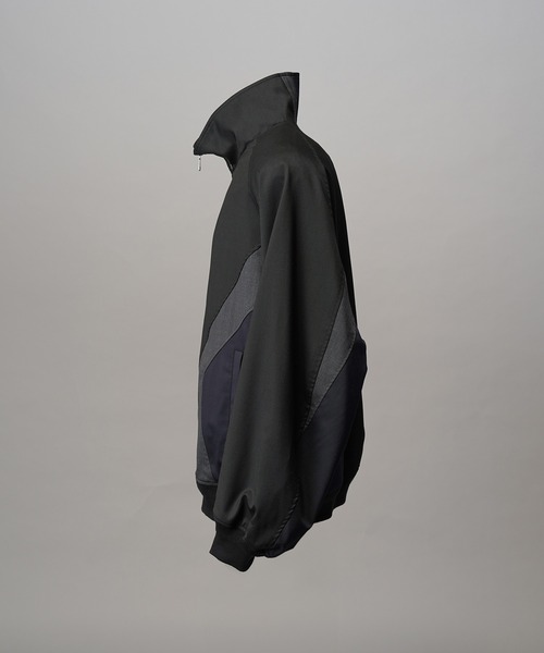 MAISON SPECIAL（メゾンスペシャル）の「《UNISEX》Wool Mixed Prime-Over Track Jacket/ウールミックスプライムオーバートラックジャケット【MAISON SPECIAL/メゾンスペシャル】（ブルゾン・メンズ・ブラック/ネイビー・1/2）」の16枚目の写真