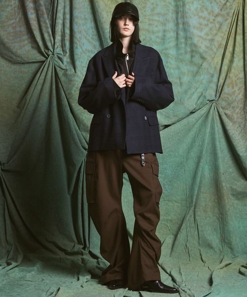MAISON SPECIAL(メゾンスペシャル)の「《UNISEX》Wool Mixed Prime-Over Track Jacket/ウールミックスプライムオーバートラックジャケット【MAISON SPECIAL/メゾンスペシャル】(ブルゾン・メンズ・ブラック/ネイビー・1/2)」の15枚目の写真