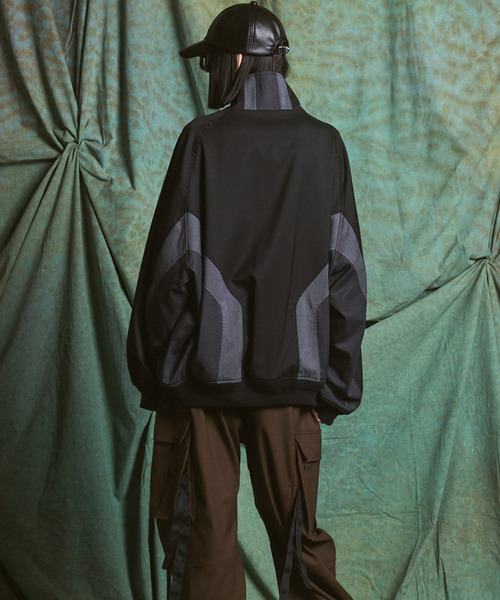 MAISON SPECIAL(メゾンスペシャル)の「《UNISEX》Wool Mixed Prime-Over Track Jacket/ウールミックスプライムオーバートラックジャケット【MAISON SPECIAL/メゾンスペシャル】(ブルゾン・メンズ・ブラック/ネイビー・1/2)」の21枚目の写真