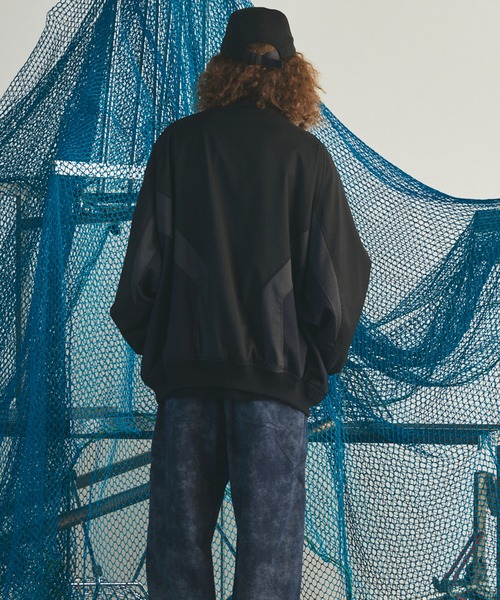 MAISON SPECIAL(メゾンスペシャル)の「《UNISEX》Wool Mixed Prime-Over Track Jacket/ウールミックスプライムオーバートラックジャケット【MAISON SPECIAL/メゾンスペシャル】(ブルゾン・メンズ・ブラック/ネイビー・1/2)」の18枚目の写真